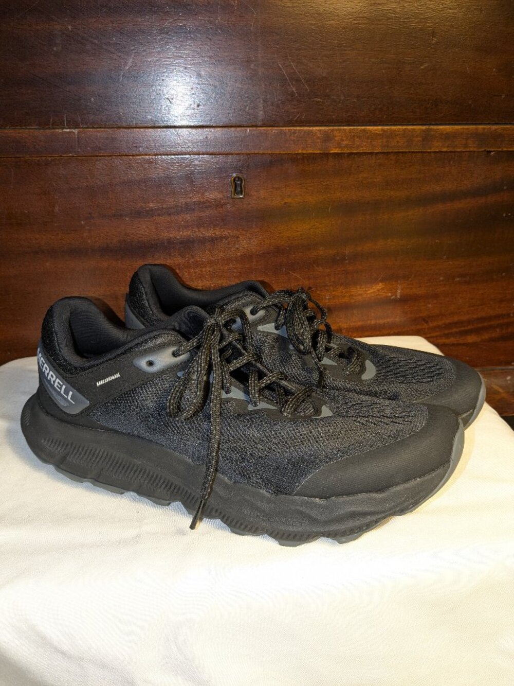 Merrell Antora 4 Womens Size 9 Black Alloy Trail Running Shoes Sneaker J068468